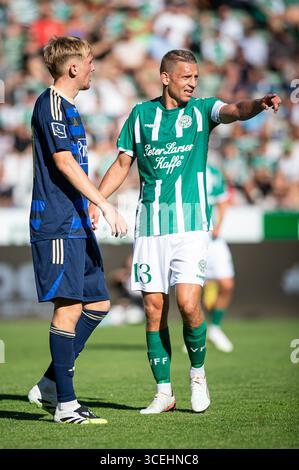 Viborg, Danimarca. 17 agosto 2025. Jeppe Gronning (13) del Viborg FF visto durante il 3F Superliga match tra Viborg FF e Silkeborg IF all'Energi Viborg Arena di Viborg. Credito: Gonzales Photo/Alamy Live News Foto Stock