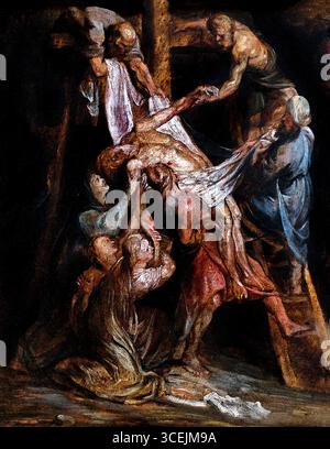 La discesa dalla Croce di PETER PAUL RUBENS (1577-1640) belga fiammingo Belgio Museo Lille Francia francese Foto Stock
