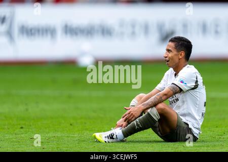 Enschede, Paesi Bassi. 17 agosto 2025. ENSCHEDE, PAESI BASSI - 17 AGOSTO: Mauro Junior del PSV durante la partita olandese Eredivisie tra FC Twente e PSV al Grolsch veste il 17 agosto 2025 a Enschede, Paesi Bassi. (Foto di Joris Verwijst/Orange Pictures) credito: Orange Pics BV/Alamy Live News Foto Stock