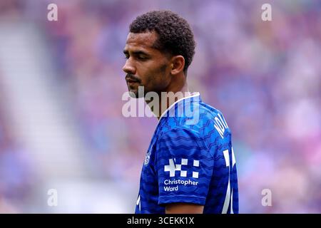 Liverpool, Inghilterra, Regno Unito. 09 agosto 2025. Iliman Ndiaye di Everton durante la partita amichevole di pre-stagione tra Everton FC e Roma all'Hill Dickinson Stadium, Liverpool, Inghilterra, Regno Unito il 9 agosto 2025Credit: Ryan Crockett/Every Second Media Credit: Every Second Media/Alamy Live News Foto Stock