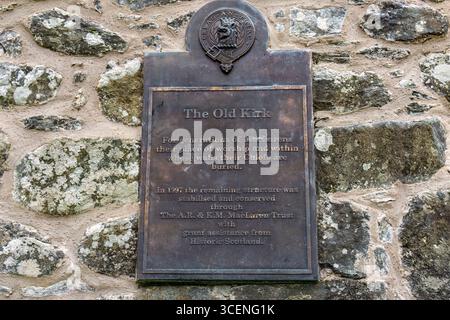 La tomba di Rob Roy MacGregor insieme a sua moglie Mary e suo figlio a Balquhidder Foto Stock