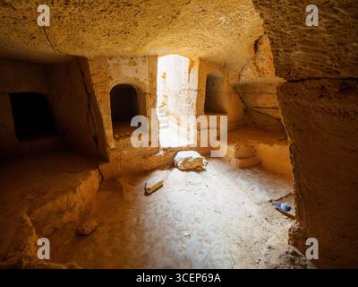 Tomba 3, necropoli di Kato Pafos, Tombe dei Re, Paphos, Cipro Foto Stock