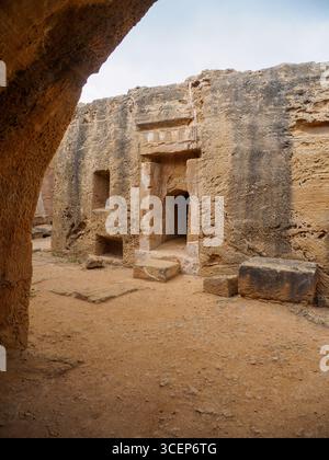 Tomba 8, necropoli di Kato Pafos, Tombe dei Re, Paphos, Cipro Foto Stock