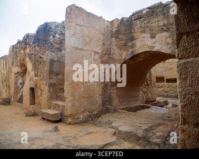 Tomba 8, necropoli di Kato Pafos, Tombe dei Re, Paphos, Cipro Foto Stock