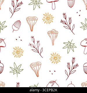 Fantasia autunnale disegnata a mano Illustrazione Vettoriale