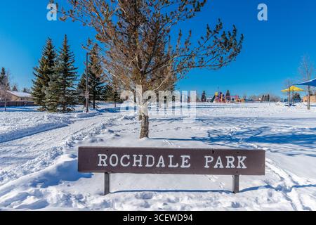 Rochdale Park si trova in zona Lawson Heights di Saskatoon. Foto Stock