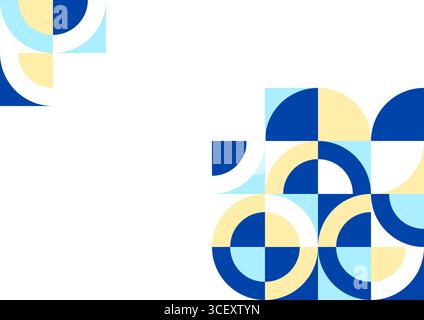 sfondo geometrico astratto blu e giallo Illustrazione Vettoriale