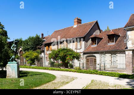 Case tradizionali a Troyes, Aube, Francia Foto Stock