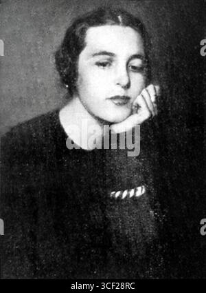 Una fotografia di Benedetta Marinetti scattata nel 1938, raffigurante lei come una significativa figura storica dell'epoca. Foto Stock