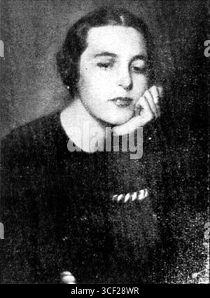 Un ritratto di Benedetta Marinetti del 1938, che la cattura in un contesto storico. Foto Stock