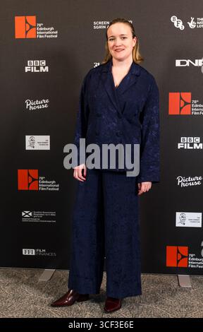 Edimburgo, Scozia, Regno Unito, 20 agosto 2025. Edinburgh International Film Festival: Registi in fila per il Sean Connery Prize for Feature Filmmaking Excellence Filmmaker Jaclyn Bethany (Film in Transit). Crediti: Sally Anderson/Alamy Live News Foto Stock
