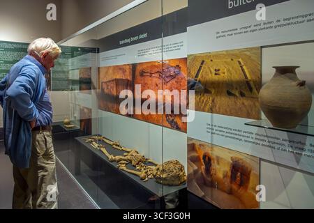 Museo Het Toreke con reperti gallo-romani nell'ex prigione del XIX secolo al Grote Markt nella città di Tienen / Tirlemont, Brabante fiammingo, Belgio Foto Stock