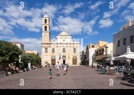 Chiesa metropolitana della Vergine Maria (anche Chiesa Trimartiri o Cattedrale dei tre Martiri), la Canea, Creta, Grecia, Europa Foto Stock