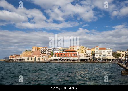 Porto veneziano, Chania, Creta, Grecia, Europa Foto Stock