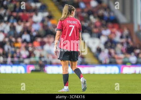 LEIGH, INGHILTERRA - 20 agosto: Ella Toone del Manchester United durante l'amichevole tra Manchester United Women e Liverpool FC Women al Leigh Sports Village il 20 agosto 2025 a Leigh, Inghilterra. (Foto di James Giblin) Foto Stock