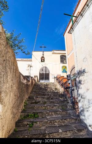 Scala a minori sulla Costiera Amalfitana in Italia. Foto Stock