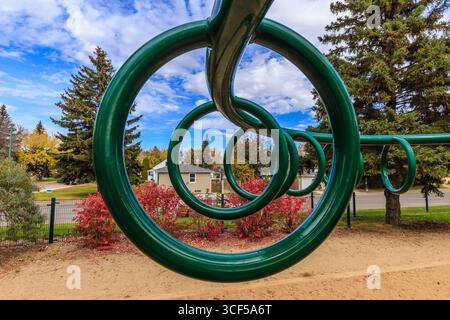 Wiggins Park si trova in zona Holliston di Saskatoon. Foto Stock