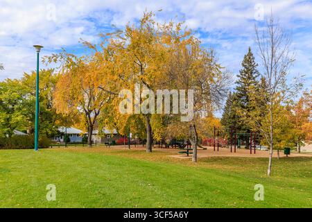 Wiggins Park si trova in zona Holliston di Saskatoon. Foto Stock
