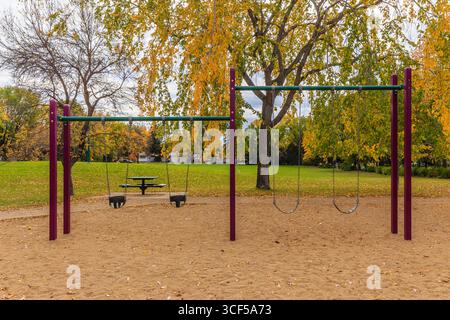 Wiggins Park si trova in zona Holliston di Saskatoon. Foto Stock