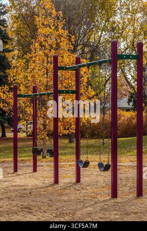 Wiggins Park si trova in zona Holliston di Saskatoon. Foto Stock