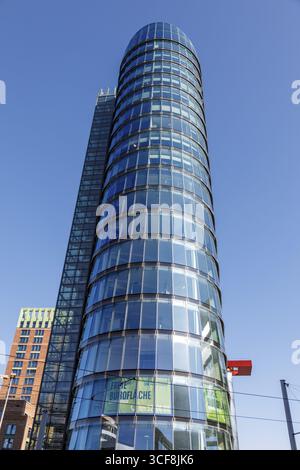 Uffici vacanti a Duesseldorf Media Harbour, Duesseldorf, Renania settentrionale-Vestfalia, Germania Foto Stock