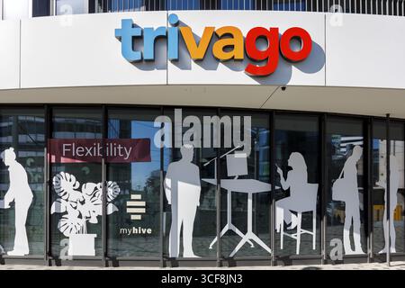 Trivago, sede centrale a Duesseldorf, Duesseldorf, Renania settentrionale-Vestfalia, Germania Foto Stock