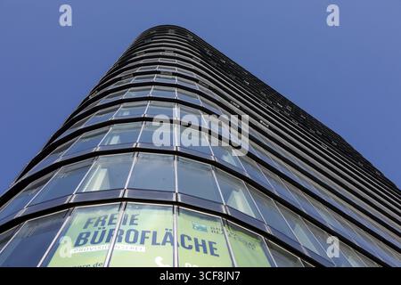 Uffici vacanti a Duesseldorf Media Harbour, Duesseldorf, Renania settentrionale-Vestfalia, Germania Foto Stock