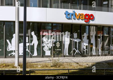 Trivago, sede centrale a Duesseldorf, Duesseldorf, Renania settentrionale-Vestfalia, Germania Foto Stock