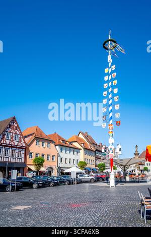 Città vecchia di Bad Neustadt an der Saale, Baviera, Germania Foto Stock