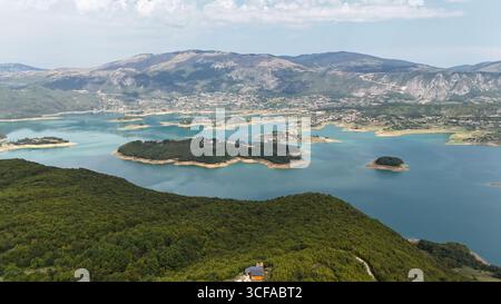 Vista dall'alto del lago Ramsko, Bosnia ed Erzegovina Foto Stock