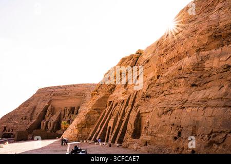 Templi di Nefertari e Ramses II, Abu Simbel Foto Stock