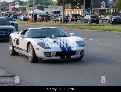 ROYAL OAK, mi/USA - 14 AGOSTO 2025: Una Ford GT di prima generazione sulla rotta Woodward Dream Cruise, vicino a Detroit, Michigan. Foto Stock