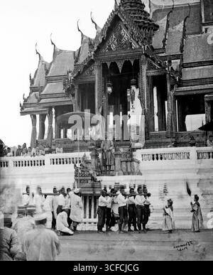 Siam (Thailandia): La cerimonia tonsurata del principe Chulalongkorn, giorno 1, 1866. Foto Stock