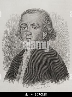 Juan Mel&#xe9;ndez Vald&#xe9;S (1754-1817, poeta, giurista e politico spagnolo, 1851. Da "Historia del Levantamiento, guerra y revoluci&#xf3;n de Espa&#xf1;a" (storia della rivolta spagnola, della guerra e della rivoluzione) del Conde de Toreno, Madrid, 1851. Foto Stock