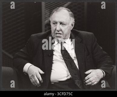 Ignatz Bubis War ein deutscher Kaufmann, Politiker (FDP) und Vorsitzender des Zentralrates der Juden in Deutschland. Auftritt in der Fernsehsendung 'Ich stelle mich', eine Interviewreihe mit Claus Hinrich Casdorff. Foto Stock