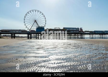 Molo centrale a Blackpool, Lancashire, Inghilterra Foto Stock