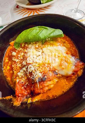 Lasagne tradizionali nel ristorante Foto Stock
