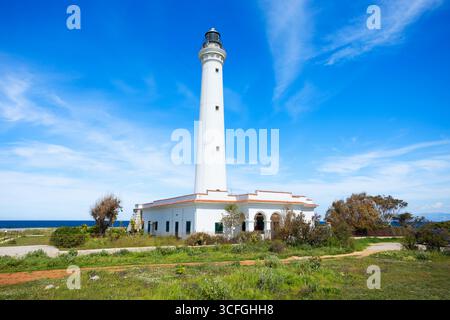 Faro di Capo o Faro di Capo a San Vito lo Capo. San Vito lo Capo è un comune italiano della provincia di Trapani. Foto Stock