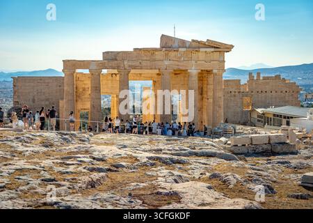 Atene, Grecia - sito archeologico dell'Acropoli Foto Stock