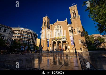 Atene, Grecia - Santa Chiesa metropolitana dell'Annunciazione alla Vergine Maria Foto Stock