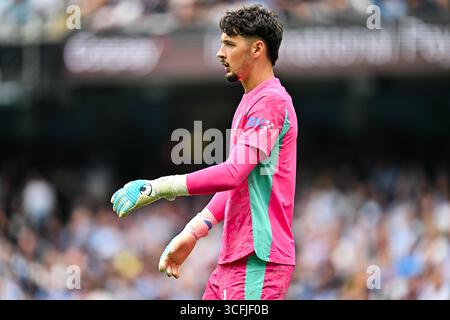 Etihad Stadium, Manchester, Regno Unito. 23 agosto 2025. Premier League Football, Manchester City contro Tottenham Hotspur; James Trafford del Manchester City Credit: Action Plus Sports/Alamy Live News Foto Stock