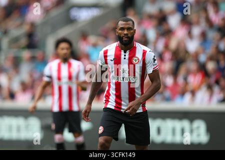 LONDRA, Regno Unito - 23 agosto 2025: Igor Thiago di Brentford durante la partita di Premier League tra Brentford FC e Aston Villa FC al Gtech Community Stadium (credito: Craig Mercer/ Alamy Live News) Foto Stock