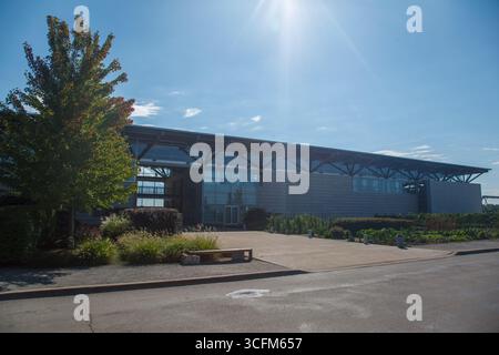 Jackson-Triggs Winery, architettura moderna e vigneti, Niagara-on-the-Lake in Ontario, Canada Foto Stock