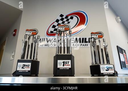 West Allis, Wisconsin, Stati Uniti. 23 agosto 2025. Il Wisconsin State Fair Park e il Milwaukee Mile ospitano le gare INDYCAR Series per il Milwaukee Mile 250 a WEST ALLIS, WISCONSIN. (Credit Image: © Walter G. Arce Sr./ASP via ZUMA Press Wire) SOLO PER USO EDITORIALE! Non per USO commerciale! Foto Stock