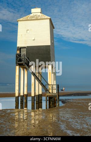 Burnham-on-Sea, Somerset - il faro di Low è uno dei tre fari storici di Burnham-on-Sea, Somerset, Inghilterra, e l'unico dei tre Foto Stock