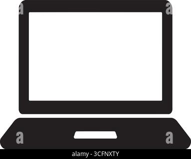 Icona di un notebook moderno e computer Symbol Vector Illustrazione Vettoriale