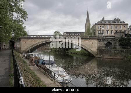 North Parade Bridge, Bath Foto Stock