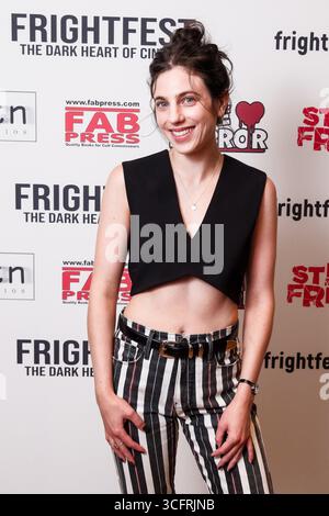 Londra, Regno Unito. 24 agosto 2025. Dakota Gorman è stata vista alla premiere britannica di Hellcat durante il FrightFest 2025 all'ODEON LUXE Leicester Square. Foto: Julie Edwards./Alamy Live News Foto Stock