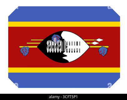 Bandiera di Eswatini Foto Stock