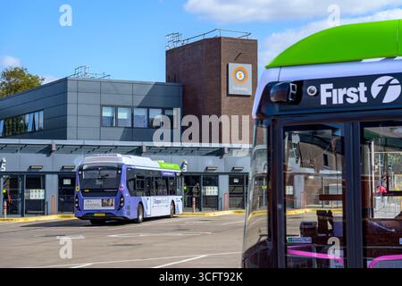 Stazione degli autobus di Govan, Glasgow, Scozia, Regno Unito Foto Stock